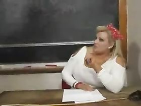 Секс с толстой зрелой училкой