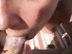 Накончал полный рот жене